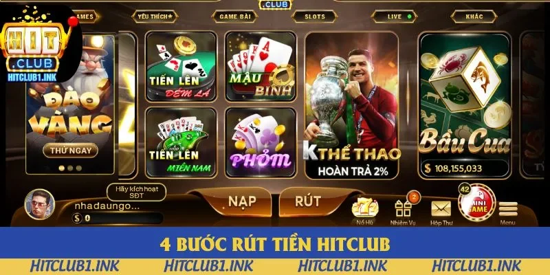 4 bước rút tiền Hitclub