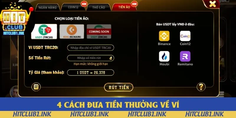 4 cách đưa tiền thưởng về ví